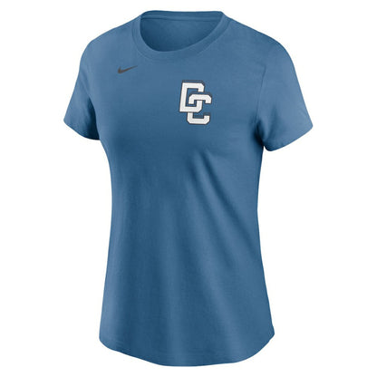 CJ Abrams Washington Nationals Women's 2025 City Connect Fuse Name & Number T-Shirt - Blue | Nike