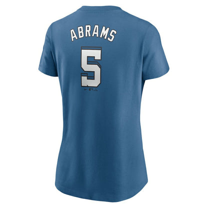 CJ Abrams Washington Nationals Women's 2025 City Connect Fuse Name & Number T-Shirt - Blue | Nike