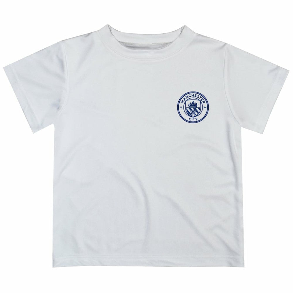 Manchester City Vive La Fete Youth Impressions Artwork T-Shirt - White shop