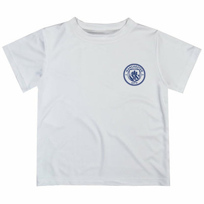 Manchester City Vive La Fete Youth Impressions Artwork T-Shirt - White shop