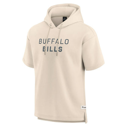 Buffalo Bills Elements Future Ground Lettering Short Sleeve Pullover Hoodie - Cream cheap