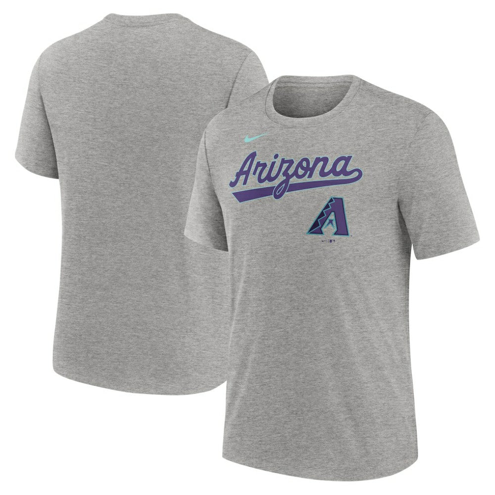 Arizona Diamondbacks City Connect Script Tri-Blend T-Shirt - Heather Charcoal | Nike