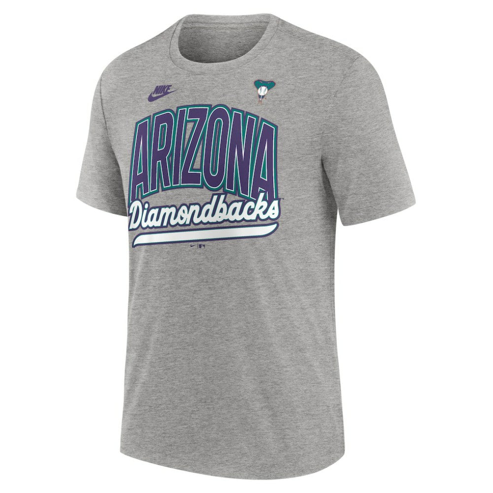 Arizona Diamondbacks Cooperstown Collection Retro Tri-Blend T-Shirt - Heather Gray | Nike