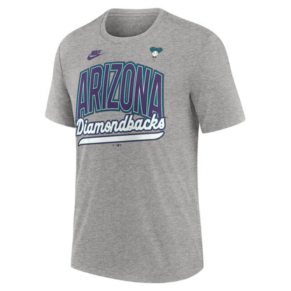 Arizona Diamondbacks Cooperstown Collection Retro Tri-Blend T-Shirt - Heather Gray | Nike