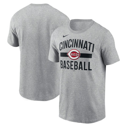 Cincinnati Reds  Arched T-Shirt - Heather Gray | Nike