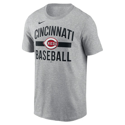Cincinnati Reds  Arched T-Shirt - Heather Gray | Nike