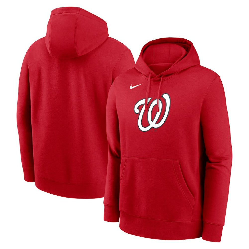 Washington Nationals Logo Club Fleece Hoodie - Red | Nike