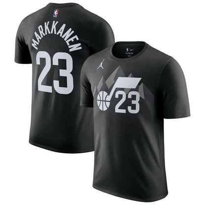Lauri Markkanen Utah Jazz Jordan Brand Statement Edition Name & Number T-Shirt - Black shop