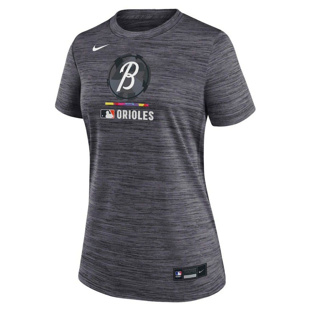 Baltimore Orioles Women's Authentic Collection City Connect Velocity Dri-FIT T-Shirt - Charcoal | Nike