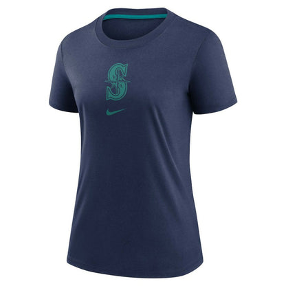 Seattle Mariners Women's Authentic Collection Early Work Tri-Blend T-Shirt - Navy | Nike