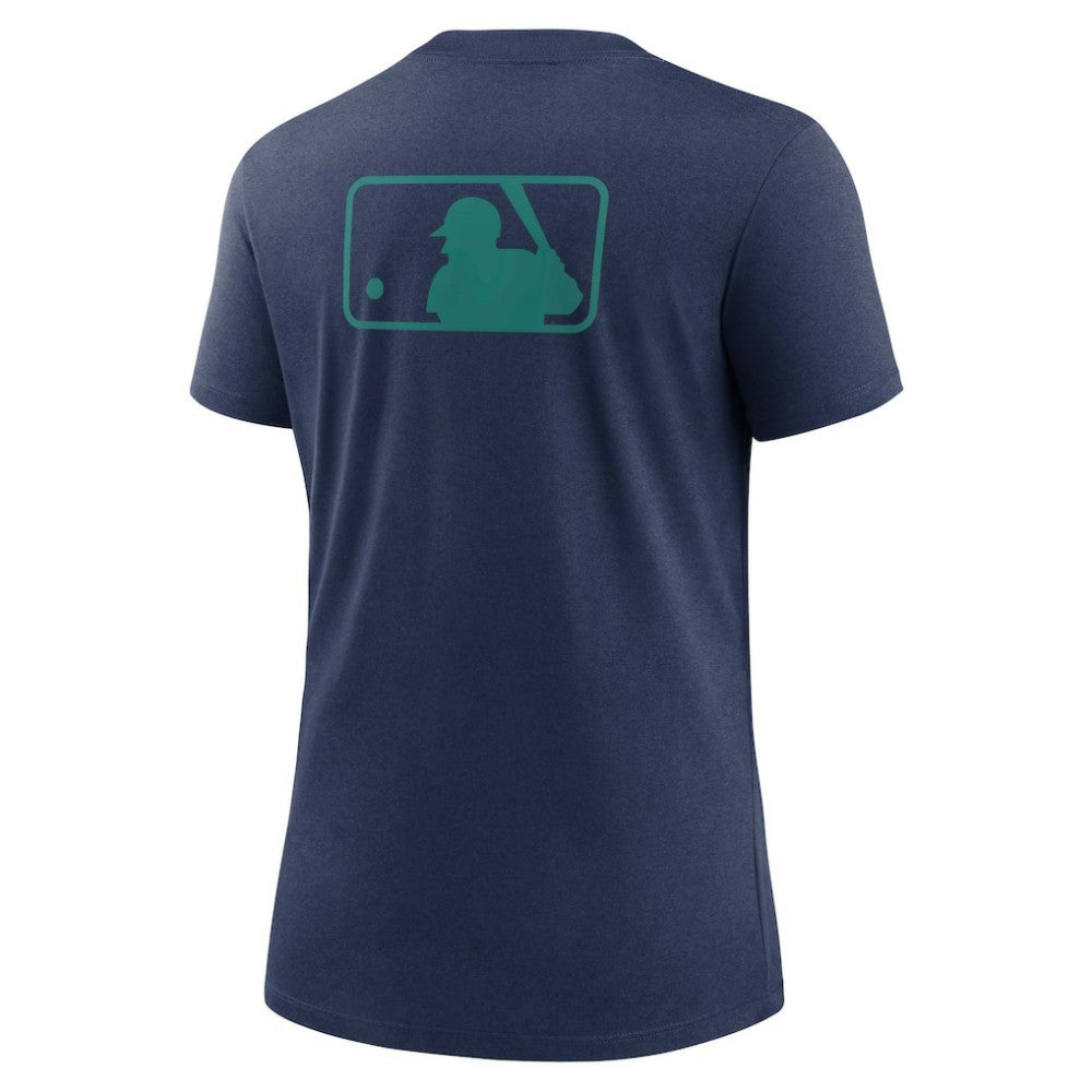 Seattle Mariners Women's Authentic Collection Early Work Tri-Blend T-Shirt - Navy | Nike