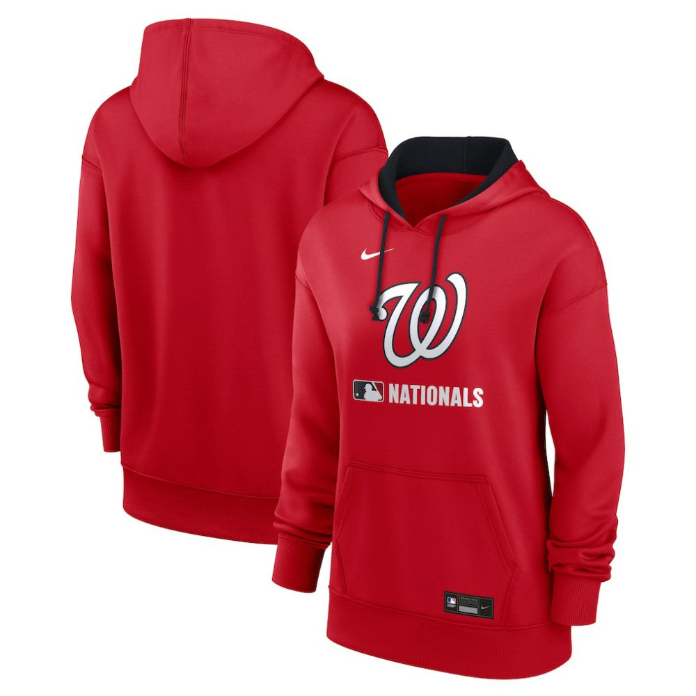 Washington Nationals Women's Authentic Collection Therma-FIT Hoodie - Red | Nike