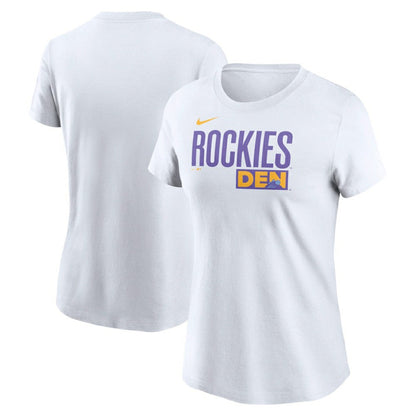 Colorado Rockies Women's 2025 City Connect Wordmark T-Shirt - White | Nike