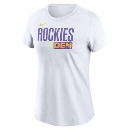 Colorado Rockies Women's 2025 City Connect Wordmark T-Shirt - White | Nike