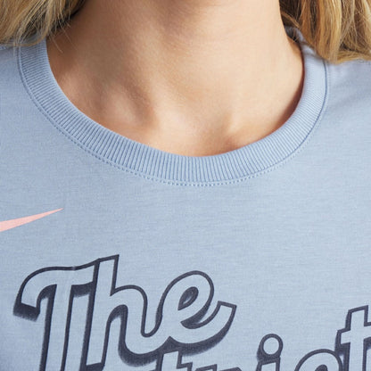 Washington Nationals Women's 2025 City Connect Flowy Fashion Tri-Blend Dri-FIT T-Shirt - Blue | Nike