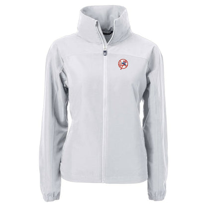 New York Yankees Cutter & Buck Women's Cooperstown Collection Charter Eco Recycled Full-Zip Jacket - Gray