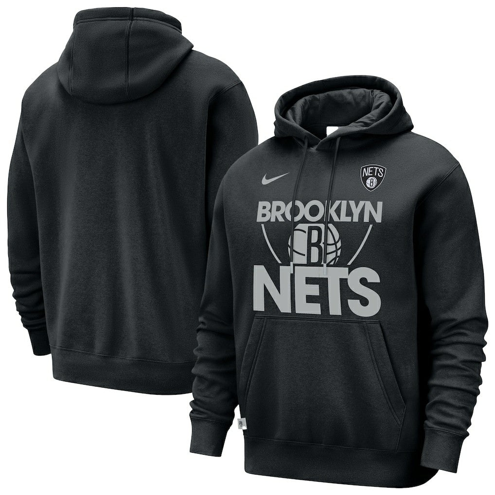 Brooklyn Nets Courtside Club Pullover Hoodie - Black | Nike online