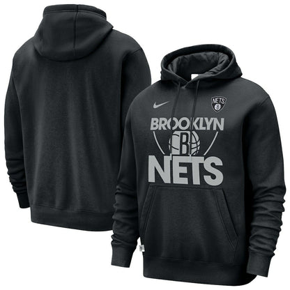 Brooklyn Nets Courtside Club Pullover Hoodie - Black | Nike online