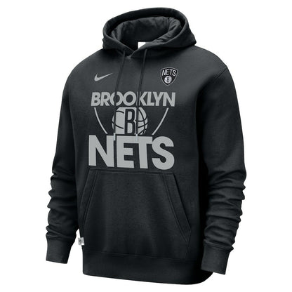 Brooklyn Nets Courtside Club Pullover Hoodie - Black | Nike online