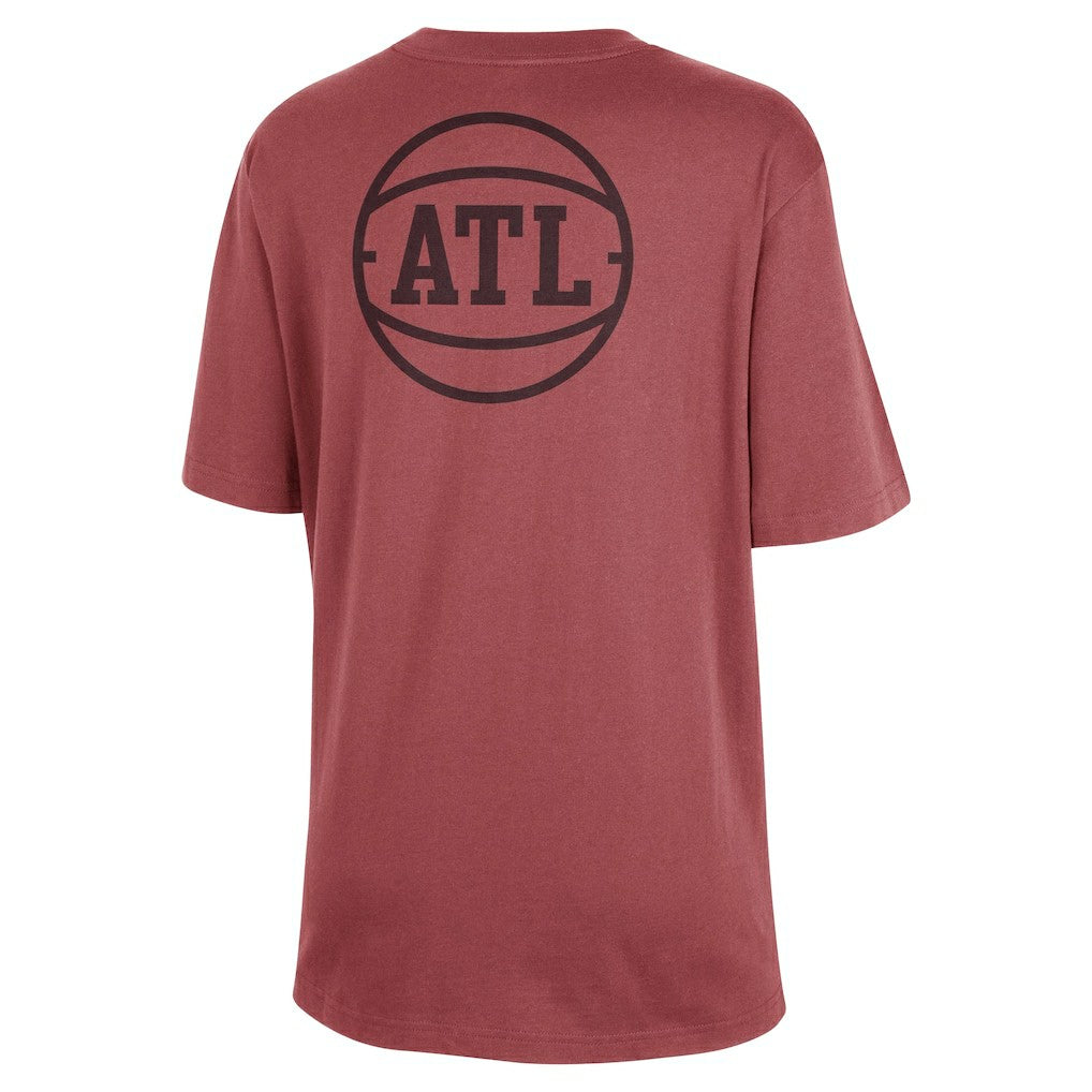 Atlanta Hawks Jordan Brand Women's Courtside Statement Edition Boyfriend T-Shirt - Red discount
