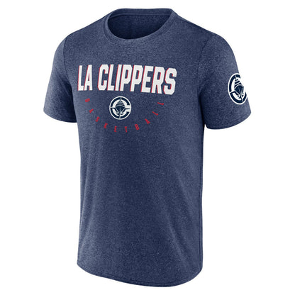 LA Clippers Logo Athletic Block Practice Performance T-Shirt - Heather Navy discount