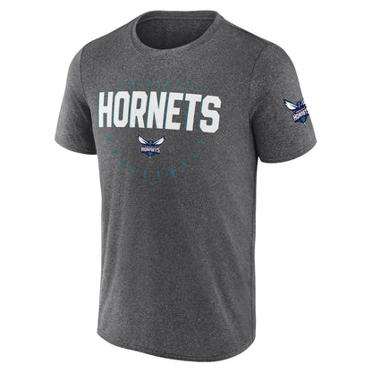 Charlotte Hornets Logo Athletic Block Practice Performance T-Shirt - Heather Charcoal outlet