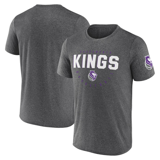 Sacramento Kings Logo Athletic Block Practice Performance T-Shirt - Heather Charcoal shop