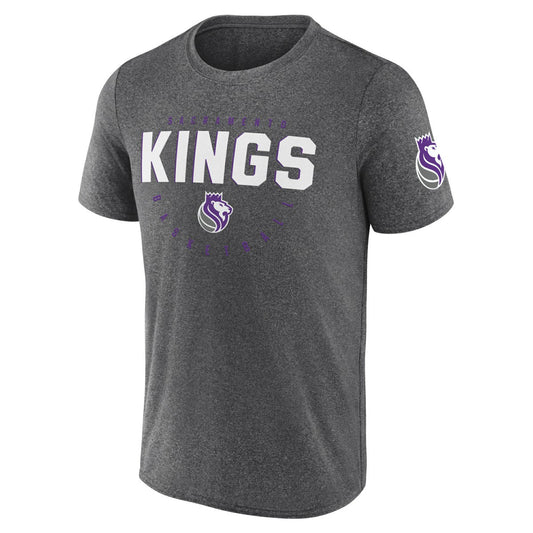 Sacramento Kings Logo Athletic Block Practice Performance T-Shirt - Heather Charcoal shop