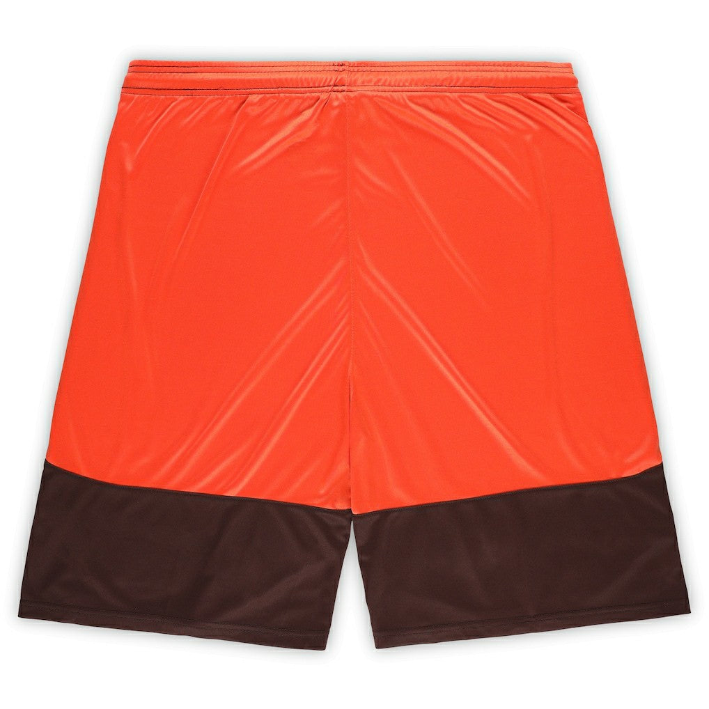 Cleveland Browns Big & Tall Launch Shorts - Brown/Orange outlet