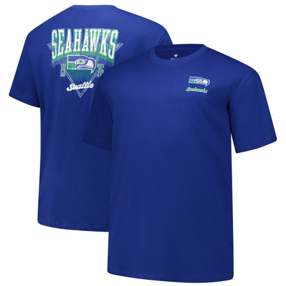 Seattle Seahawks Big & Tall Throwback Logo T-Shirt - Royal sale