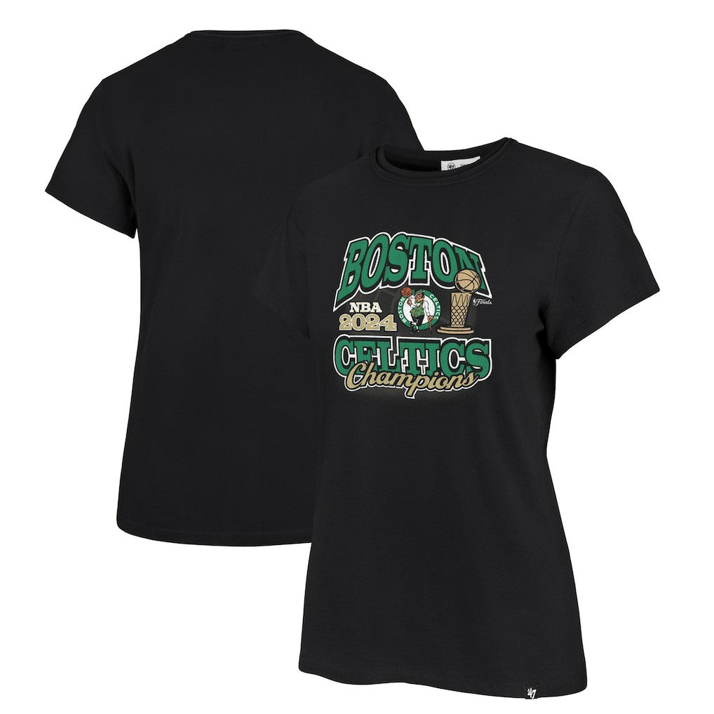 Boston Celtics '47 Women's 2024 NBA Finals Champions Plus Size Trophy Franklin T-Shirt - Black | 47 brand outlet