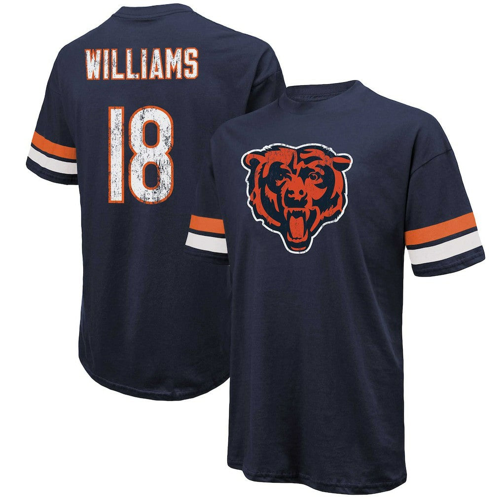 Caleb Williams Chicago Bears Majestic Threads Name & Number Oversize Fit T-Shirt - Navy cheap