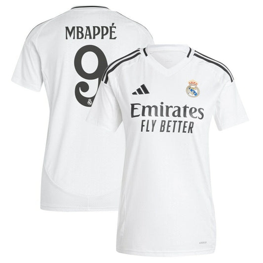 Kylian Mbappé Real Madrid Women's 2024/25 Home Replica Player Jersey - White | Adidas on sale