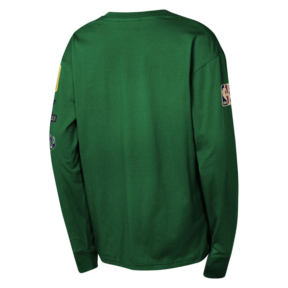 Milwaukee Bucks Youth Hardwood Classics All Over Long Sleeve T-Shirt - Hunter Green | Mitchell & Ness cheap