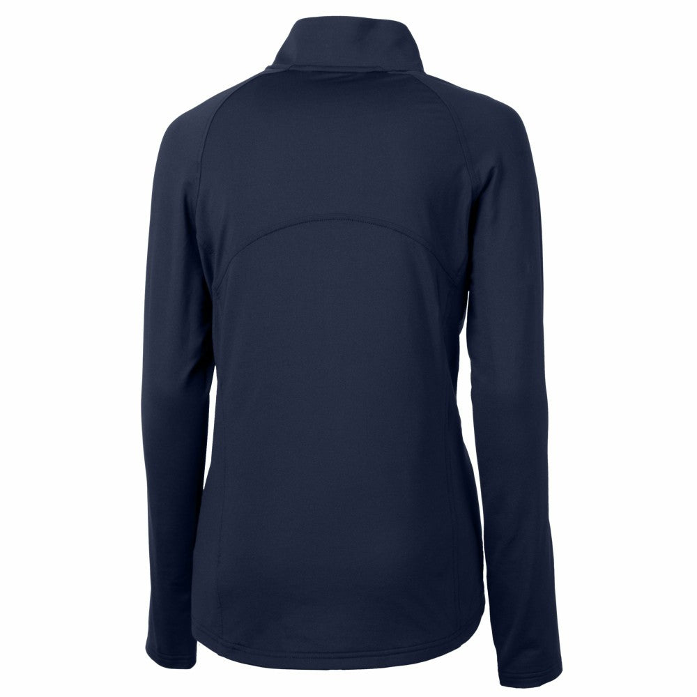 New York Mets Cutter & Buck Women's Adapt Eco Knit Stretch Recycled Half-Zip DryTec Top - Navy