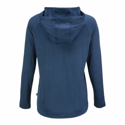 Minnesota Twins Cutter & Buck Women's Coastline Epic Comfort Eco Recycled Raglan Long Sleeve Hoodie T-Shirt - Navy