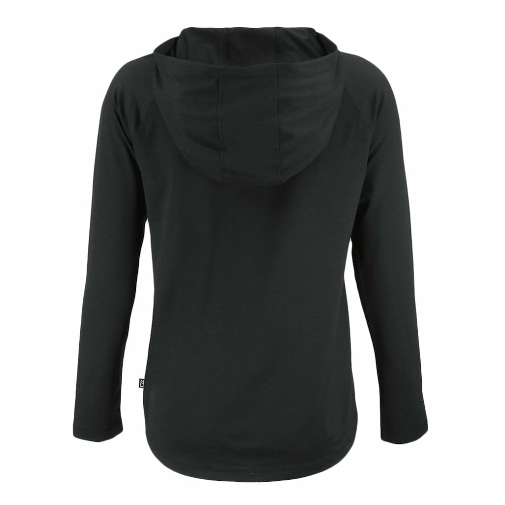 Texas Rangers Cutter & Buck Women's Coastline Epic Comfort Eco Recycled Raglan Long Sleeve Hoodie T-Shirt - Black