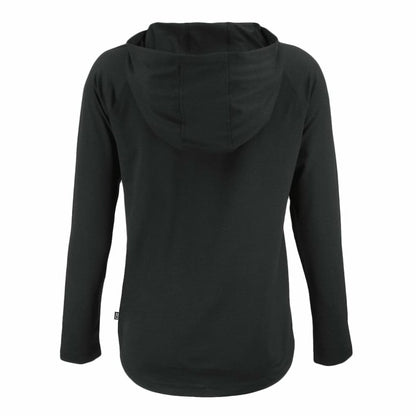 Texas Rangers Cutter & Buck Women's Coastline Epic Comfort Eco Recycled Raglan Long Sleeve Hoodie T-Shirt - Black