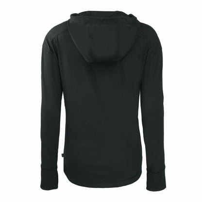 New York Mets Cutter & Buck Women's Daybreak Eco Recycled Full-Zip Hoodie - Black