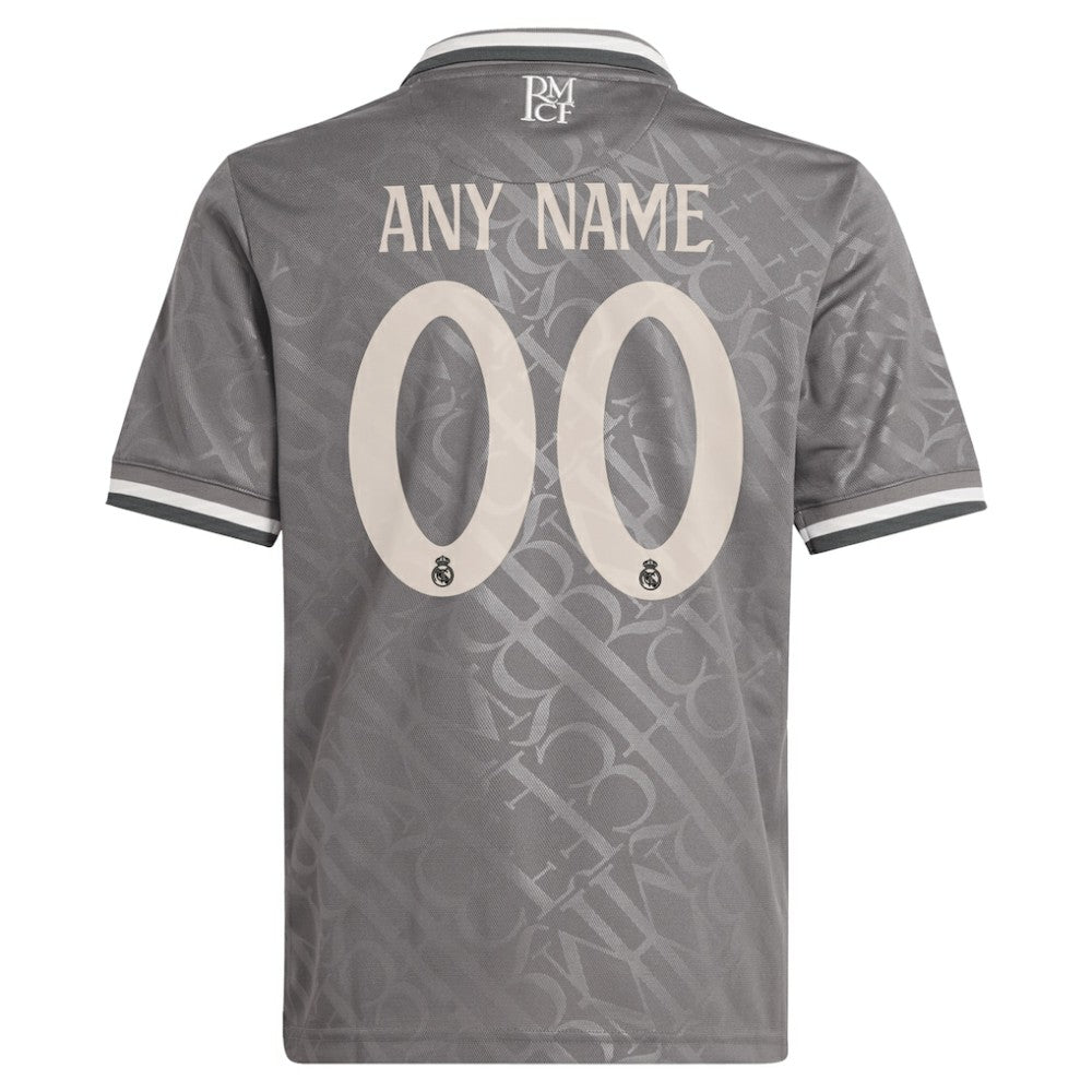 Real Madrid Originals Youth 2024/25 Third Replica Custom Jersey - Charcoal | Adidas cheap