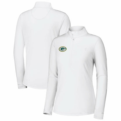 Green Bay Packers Women's Sport Playa Vista IslandZone Quarter-Zip Jacket - White online