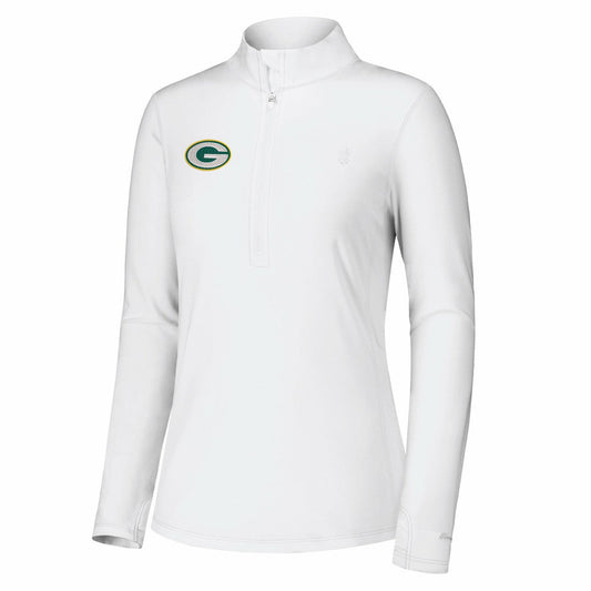 Green Bay Packers Women's Sport Playa Vista IslandZone Quarter-Zip Jacket - White online