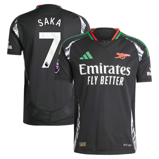 Bukayo Saka Arsenal 2024/25 Away Player Jersey - Black | Adidas on sale