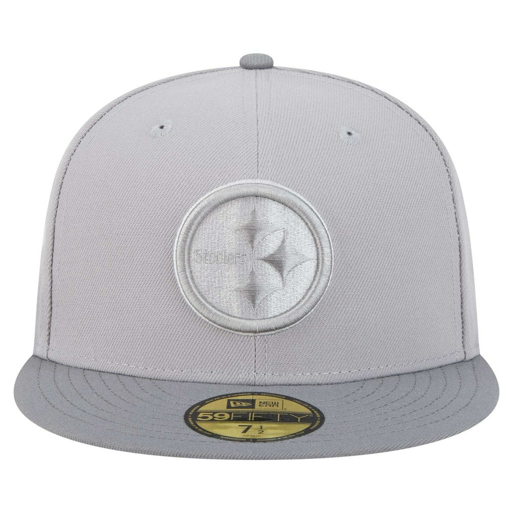 Pittsburgh Steelers New Era Iron Cloud 59FIFTY Fitted Hat - Gray/Graphite discount