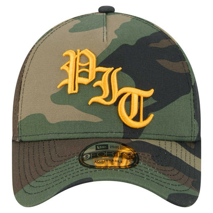 Pittsburgh Steelers New Era Mystic Camo A-Frame 9FORTY Adjustable Hat - Camo for sale
