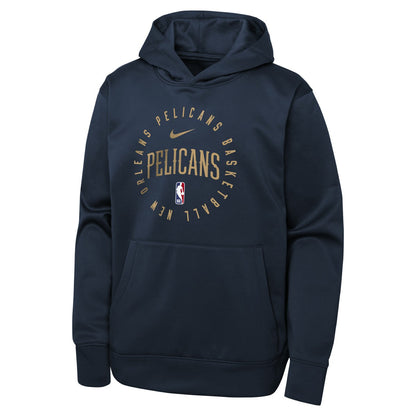 New Orleans Pelicans Youth Performance Practice Spotlight Pullover Hoodie - Navy | Nike sale