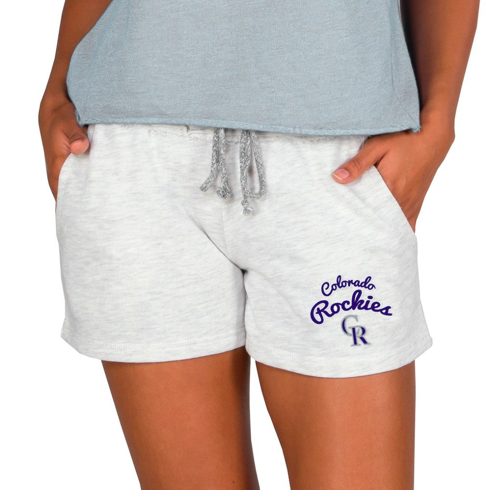 Colorado Rockies Concepts Sport Women's Mainstream French Terry Tri-Blend Shorts - Ash