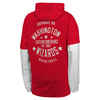 Washington Wizards Youth Small Ball Long Sleeve Hoodie T-Shirt - Red cheap