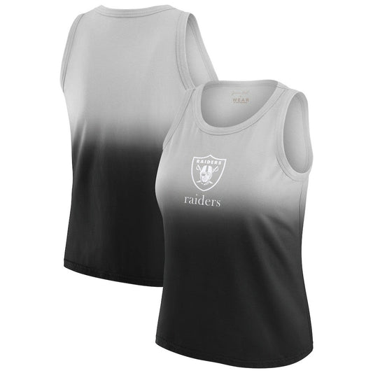 Las Vegas Raiders WEAR by Erin Andrews x Gracie Hunt Women's Ombre Tank Top - Black cheap