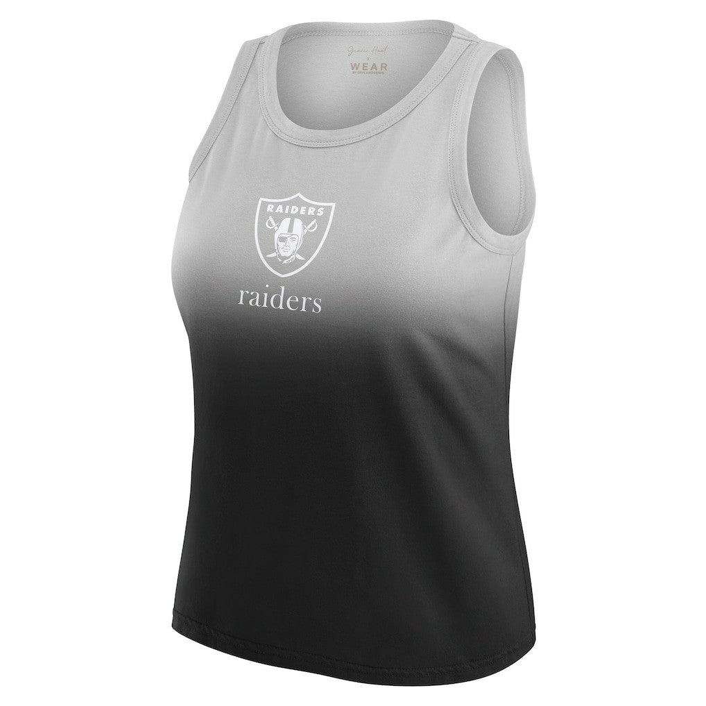 Las Vegas Raiders WEAR by Erin Andrews x Gracie Hunt Women's Ombre Tank Top - Black cheap